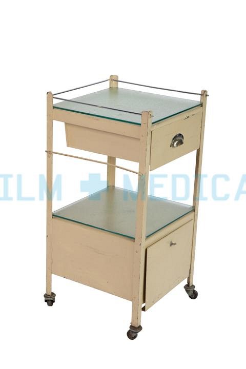 Trolley Square Cream with Drawers